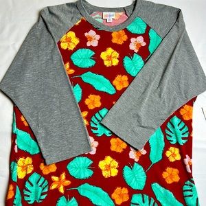 Tropical baseball style LuLaRoe shirt